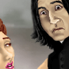 Snape on the cover of a romance novel